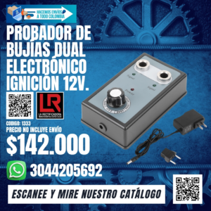 PROBADOR DE BUJÍAS DUAL ELECTRICO IGNICIÓN 12V