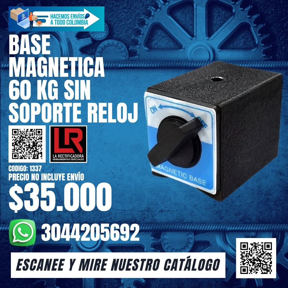 1337 BASE MAGNÉTICA 60 KG SIN SOPORTE RELOJ. 1337 BASE MAGNÉTICA 60 KG SIN SOPORTE RELOJ