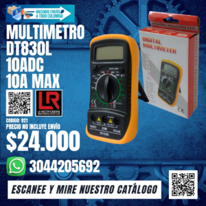 MULTÍMETRO DT830L 10ADC 10A MAX