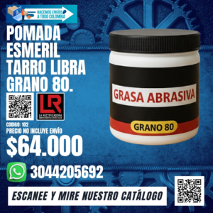 POMADA ESMERIL TARRO LIBRA GRANO 80