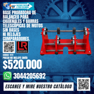 BASE PROBADORA DE BALANCEO PARA CIGÜEÑALES Y BARRAS TELESCÓPICAS DE MOTOS SIN BASES NI RELOJES COMPARADORES.