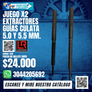 JUEGO X2 EXTRACTORES GUÍAS CULATA 5.0 Y 5.5 MM.