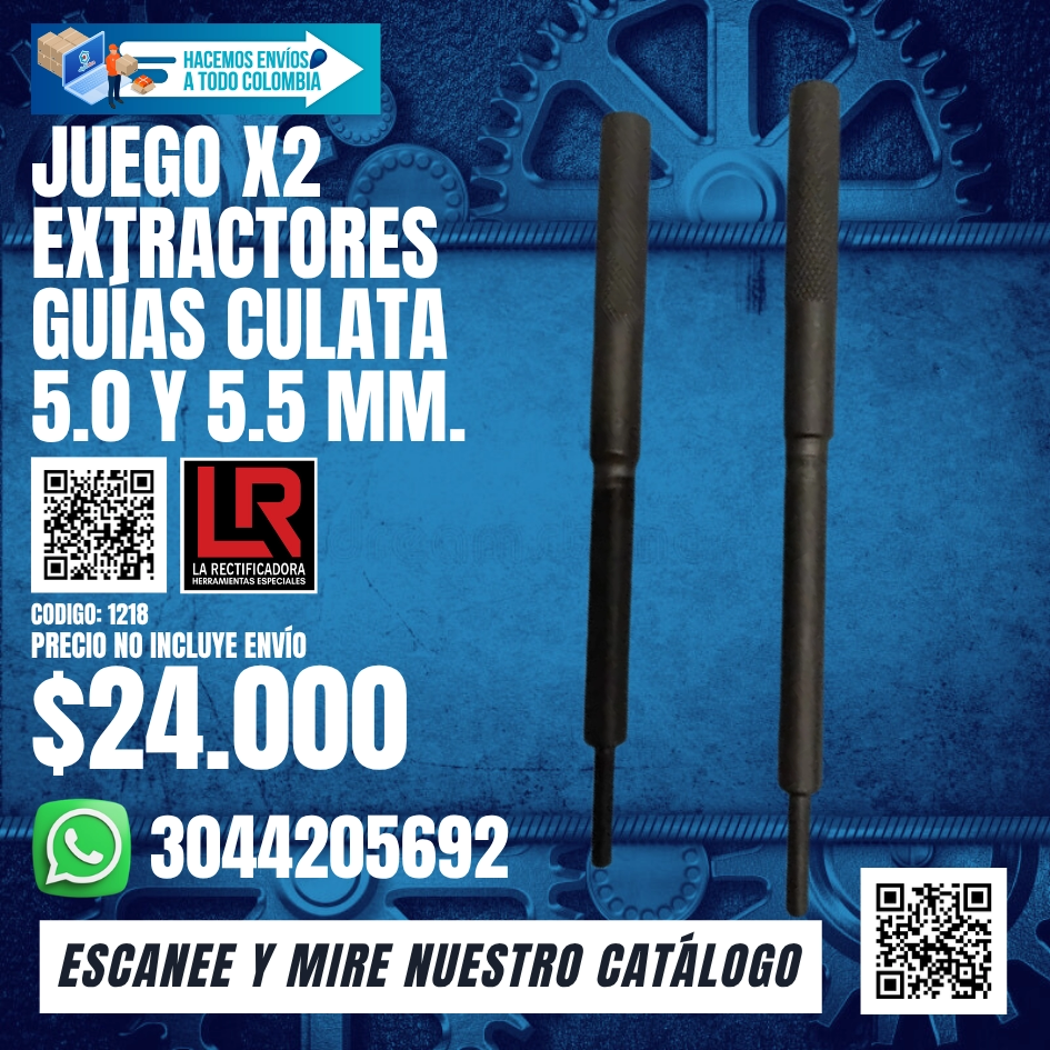 1218 JUEGO X2 EXTRACTORES GUÍAS CULATA