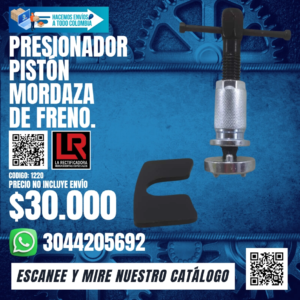 PRESIONADOR PISTÓN MORDAZA DE FRENO.