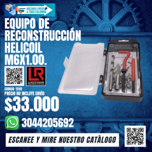 EQUIPO DE RECONSTRUCCIÓN HELICOIL M6 X 1.00