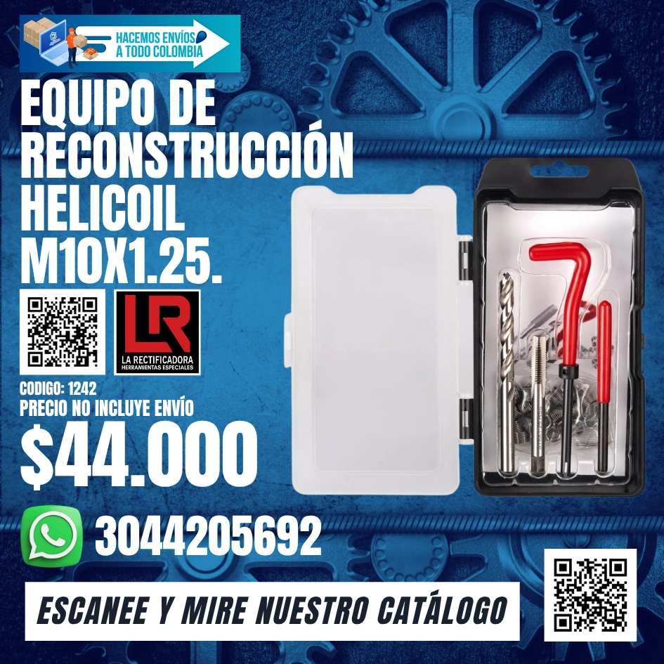 1242 EQUIPO DE RECONSTRUCCIÓN HELICOIL M10X1.25.