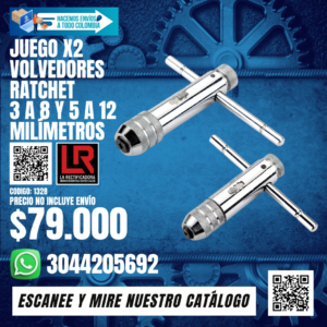 JUEGO X 2 VOLVEDORES RATCHET 3 A 8  Y 5 A 12 MILÍMETROS