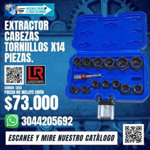EXTRACTOR CABEZAS TORNIILLOS X14 PIEZAS.