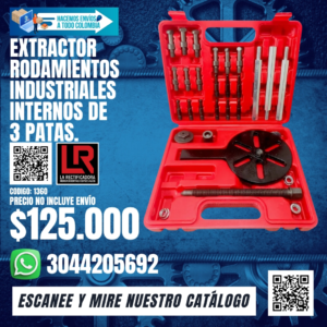 EXTRACTOR RODAMIENTOS INDUSTRIALES  INTERNOS DE 3 PATAS.