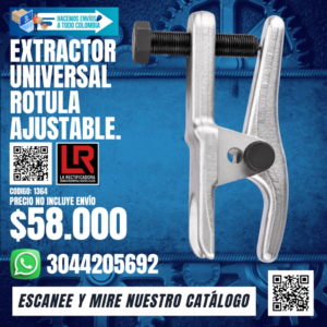 EXTRACTOR UNIVERSAL ROTULA AJUSTABLE.