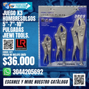 JUEGO X3 HOMBRESOLSOS 5"-7"-10" PULGADAS JIEWI TOOLS.