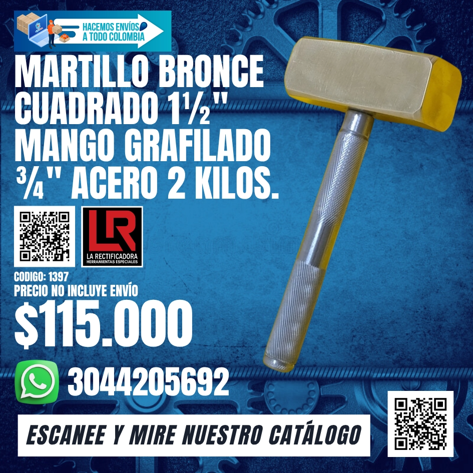 1397 MARTILLO BRONCE CUADRADO