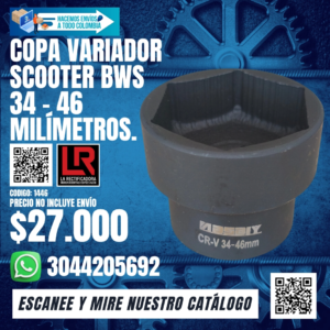 COPA VARIADOR SCOOTER BWS 34 – 46 MILÍMETROS.