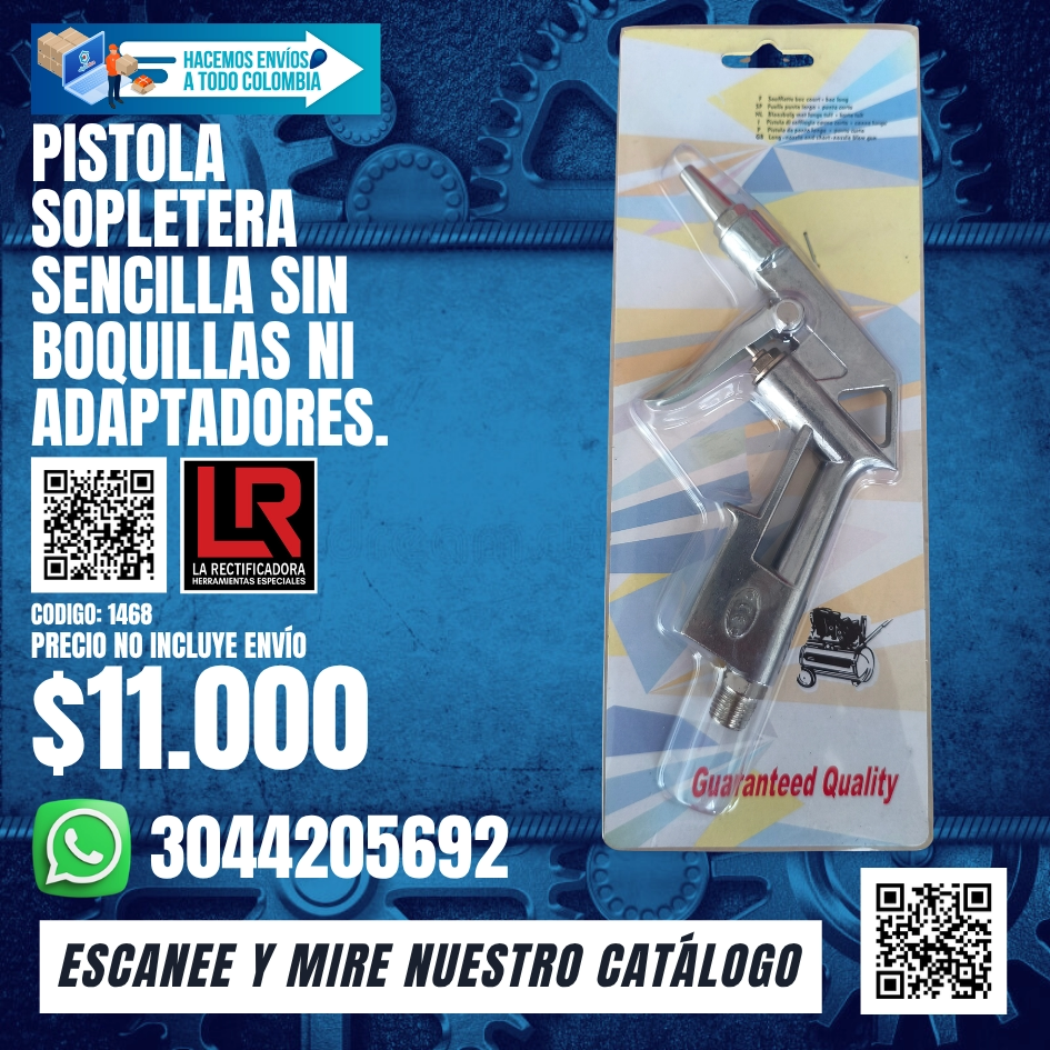 1468 PISTOLA SOPLETERA SENCILLA SIN BOQUILLAS NI ADAPTADORES.
