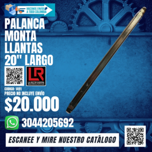 PALANCA MONTA LLANTAS 20" LARGO