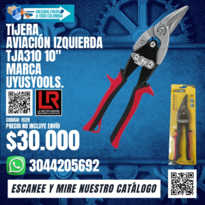TIJERA AVIACIÓN IZQUIERDA TJA310 10"MARCAUYUSYOOLS