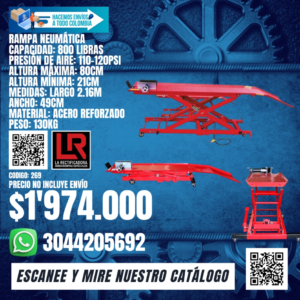 RAMPA NEUMÁTICA CAPACIDAD: 800 LIBRAS