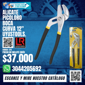 ALICATE PICOLORO BOCA CURVA 12" UYUSTOOLS.