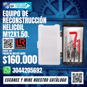 EQUIPO DE RECONSTRUCCIÓN HELICOIL M12X1.50.