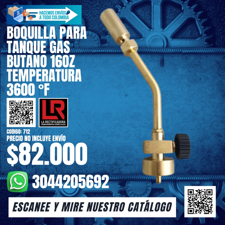 712 BOQUILLA PARA TANQUE GAS BUTANO 16OZ