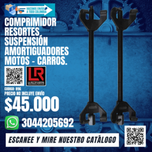 COMPRIMIDOR RESORTES SUSPENSIÓN AMORTIGUADORES MOTOS - CARROS.