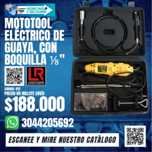 MOTOTOOL ELÉCTRICO DE GUAYA, CON BOQUILLA ⅛"