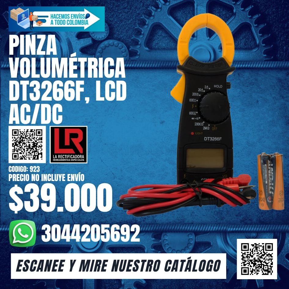 923 Pinza Voltiamperimétrica DT3266F