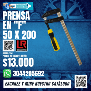 PRENSA EN "F" 50 X 200