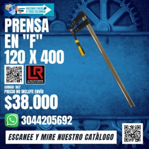 PRENSA EN "F" 120 X 400