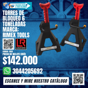 TORRES de BLOQUEO 6 TONELADAS  MARCA: RIMEX TOOLS