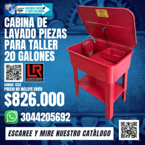 CABINA DE LAVADO PIEZAS PARA TALLER 20 GALONES