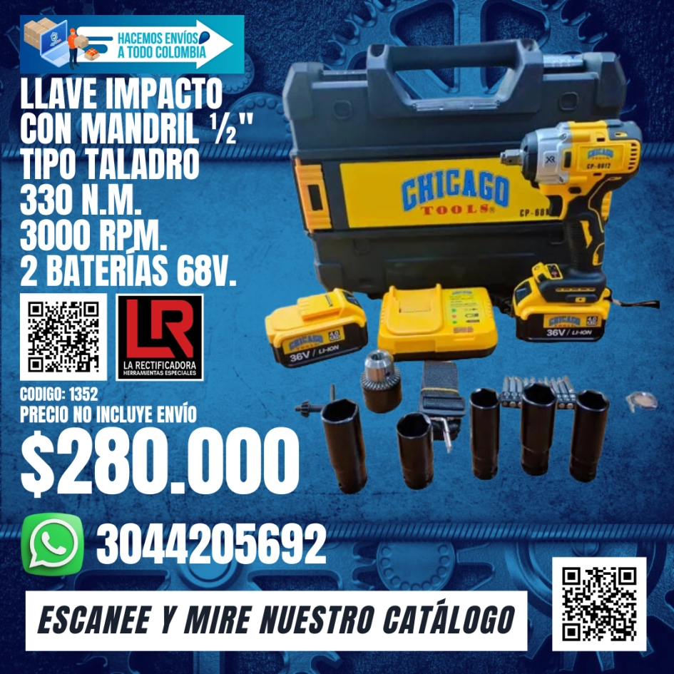 1352 LLAVE IMPACTO CON MANDRIL