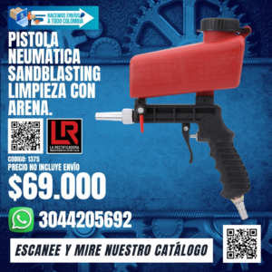 PISTOLA NEUMÁTICA SANDBLASTING LIMPIEZA CON ARENA.