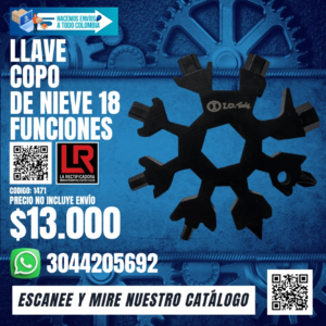 LLAVE COPO DE NIEVE 18 FUNCIONES
