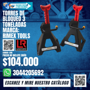 TORRES DE BLOQUEO 3 TONELADAS MARCA: RIMEX TOOLS