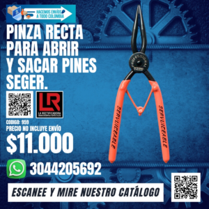 PINZA RECTA PARA ABRIR Y SACAR PINES SEGER.