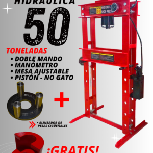 Prensa Hidráulica 50 Toneladas + Alineador y Desarmador – Combo 10