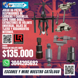 Kit Completo de Extractores y Despinadores para Moto 6 Piezas - Combo 22