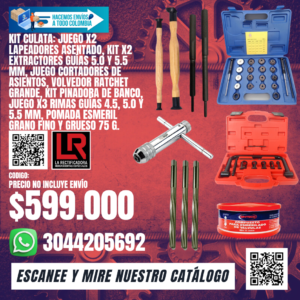 Kit Culata Completo para Asentado de Válvulas y Rectificado - Combo 23