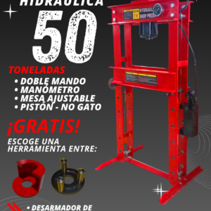 Prensa Hidráulica 50 Toneladas con Doble Mando – Combo 9
